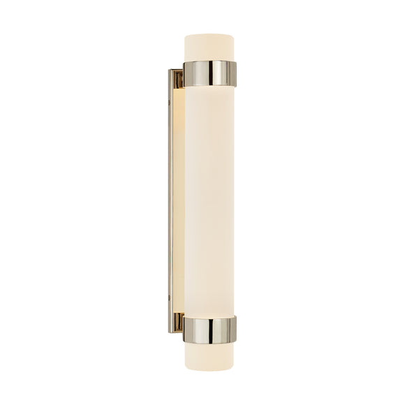 visual comfort barton medium bath sconce in polished nickel with etched crystal wall sconce 