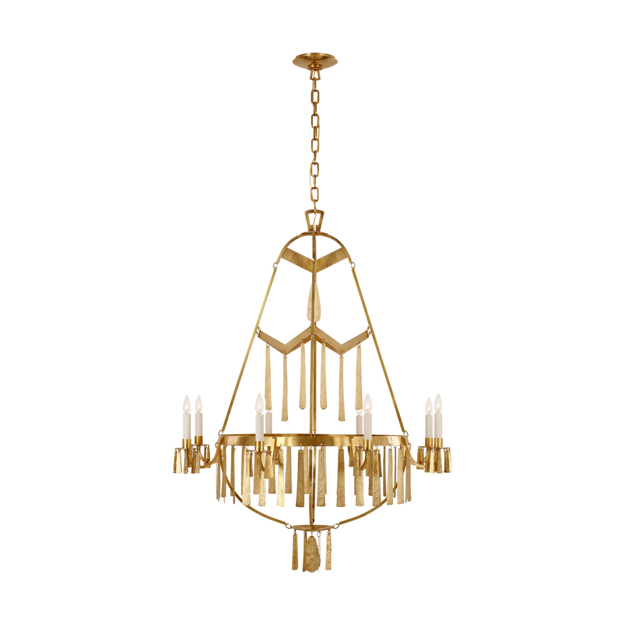 visual comfort natalie large chandelier in natural brass chandeliers 