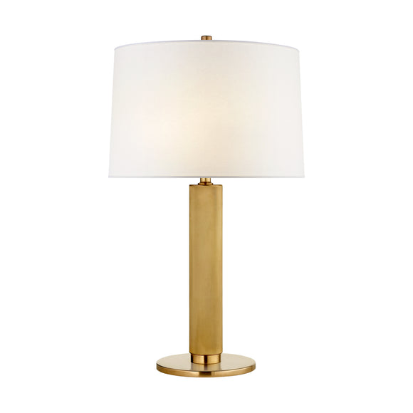 visual comfort barrett medium knurled table lamp in natural brass table lamps 
