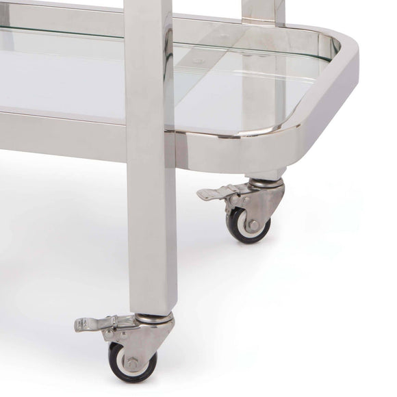regina andrew carter bar cart small polished stainless steel carts & trolleys 
