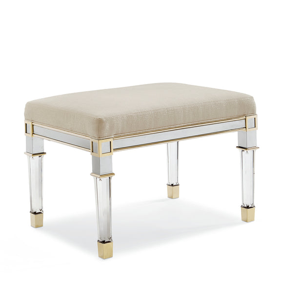 caracole silver and gold ottoman 