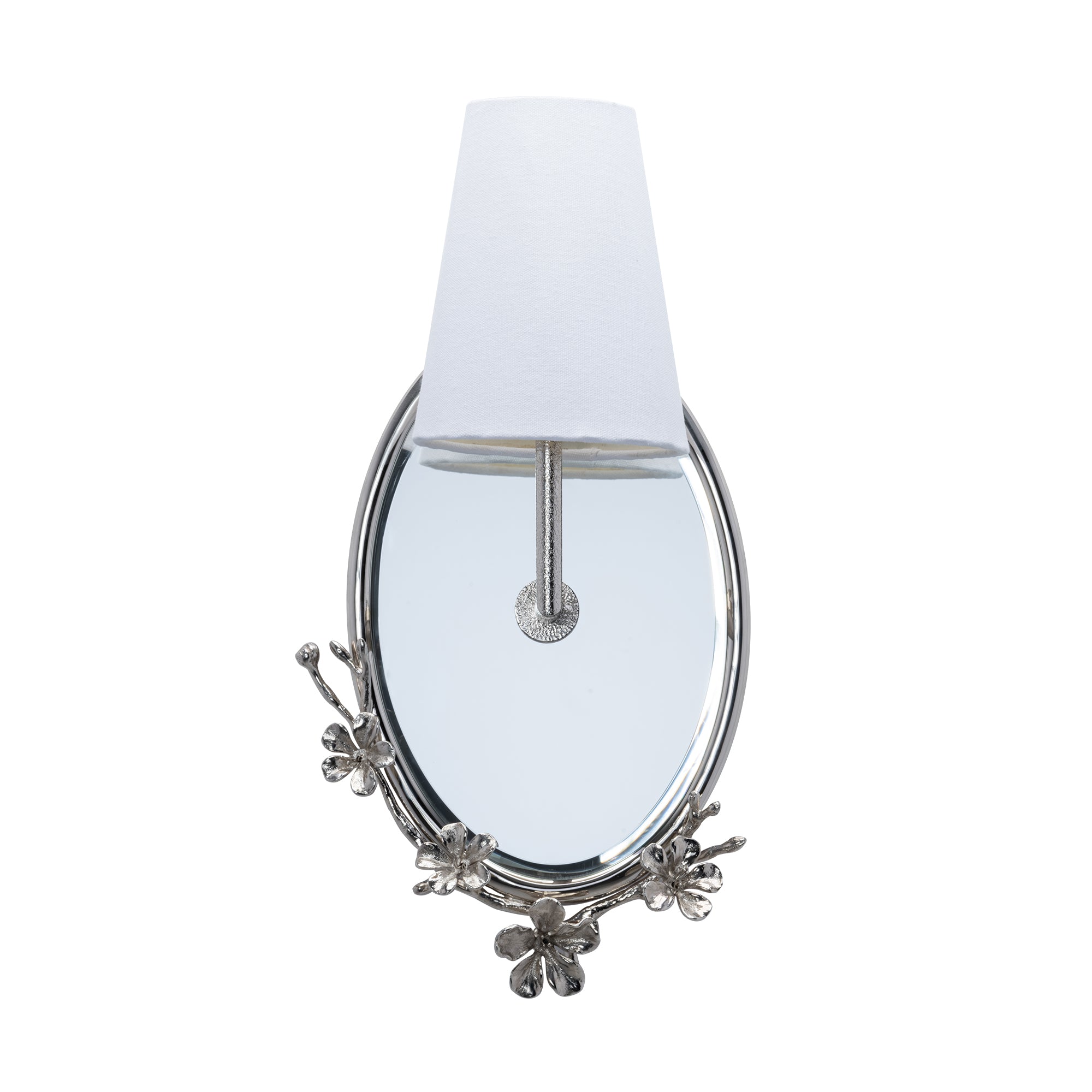 that's living cb oval mirror wall sconce with fabric shade nickel wall sconce 