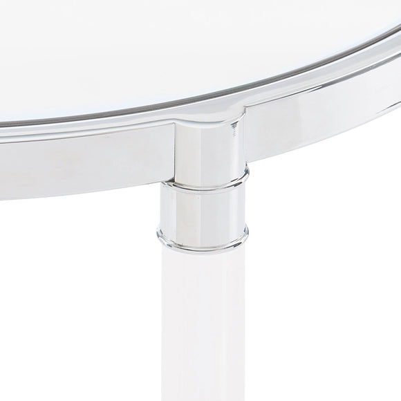 bernhardt celine metal round end table end tables 