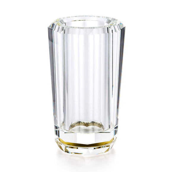 ralph lauren leigh crystal vase clear / brass vases 