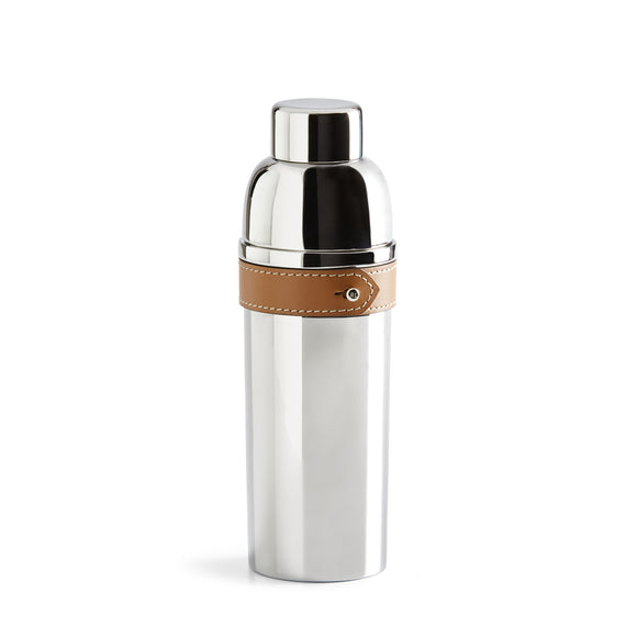 ralph lauren wyatt cocktail shaker silver leather color home accessories 