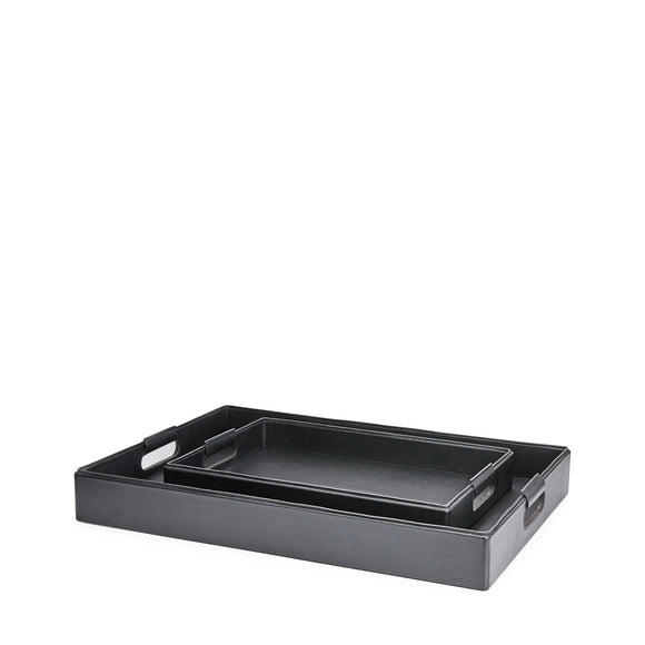 ralph lauren wyatt small tray black serving trays & stands 