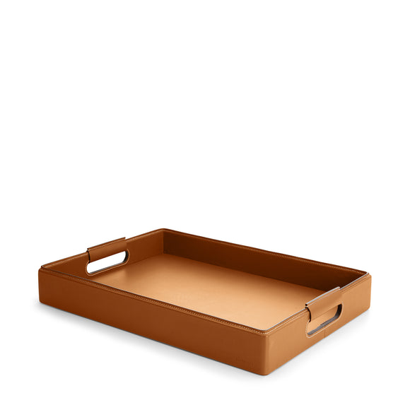 ralph lauren wyatt small tray leather color serving trays & stands 