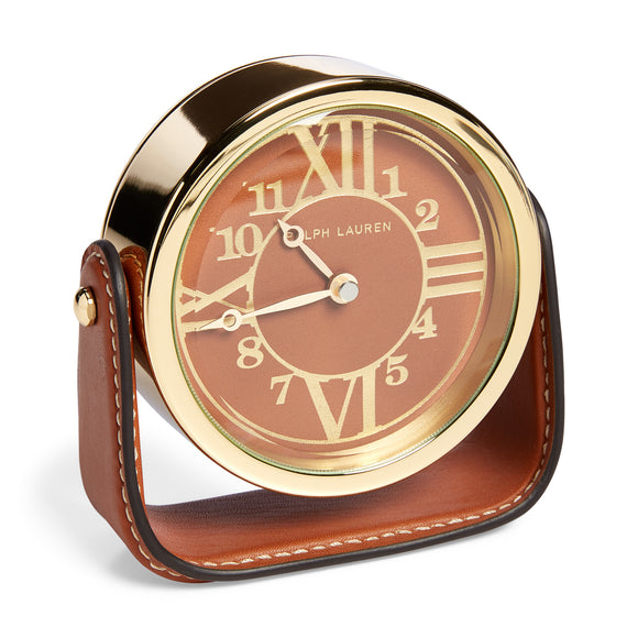 ralph lauren brennan saddle clock home accessories 