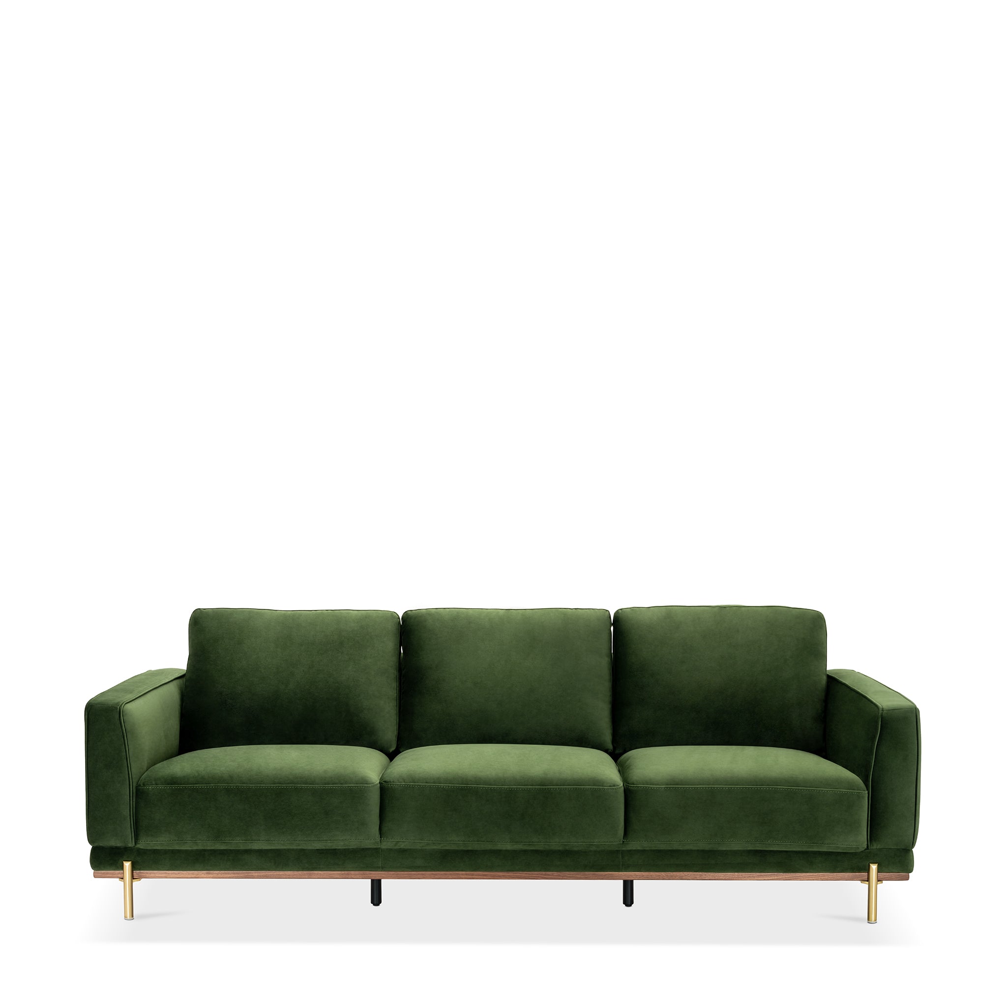 that's living valdivia verde velvet 3-seater sofa loveseats & sofas 