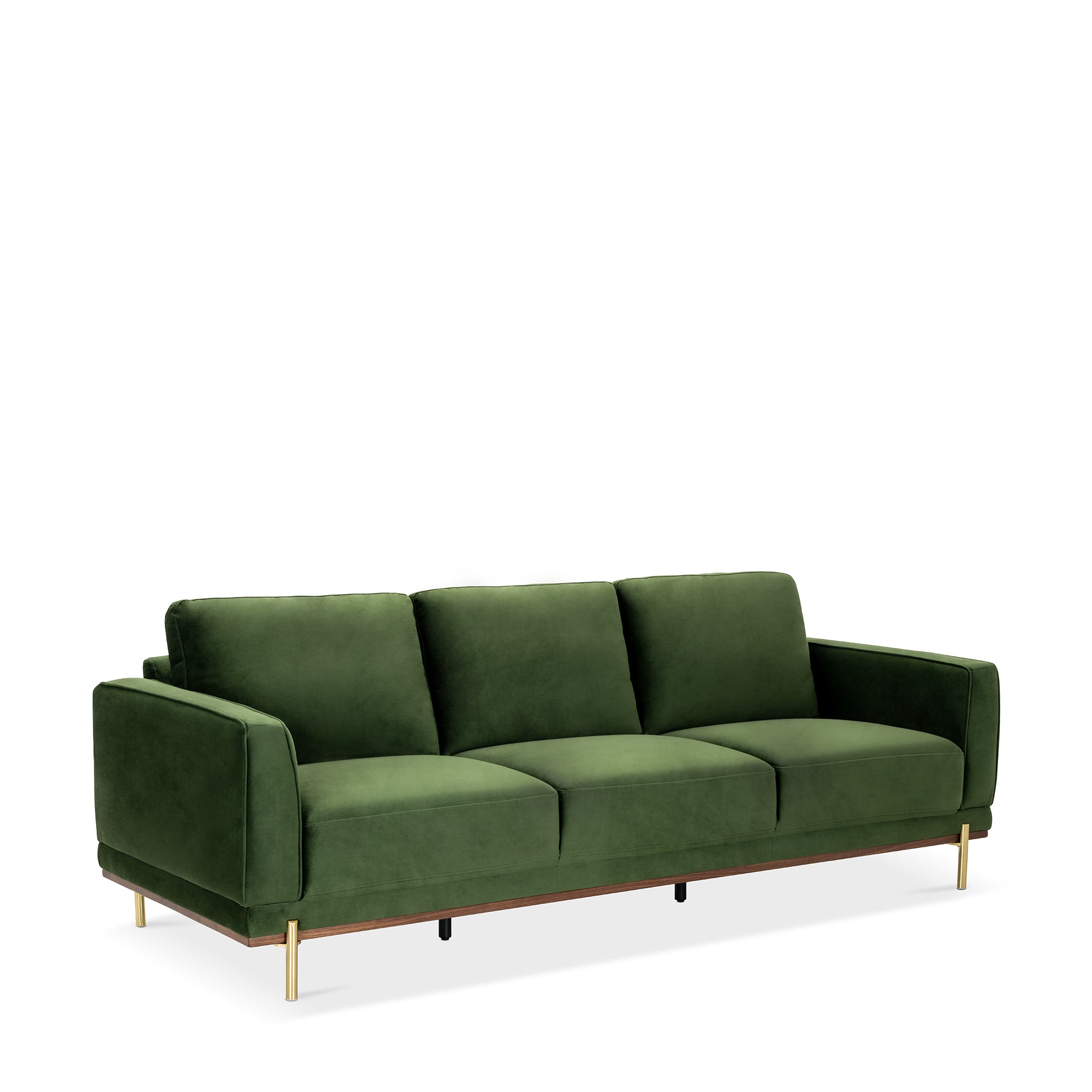 that's living valdivia verde velvet 3-seater sofa loveseats & sofas 