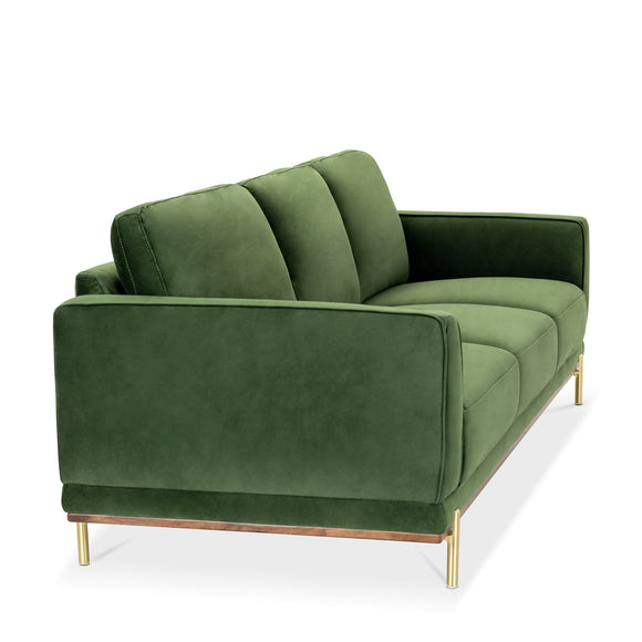 that's living valdivia verde velvet 3-seater sofa loveseats & sofas 