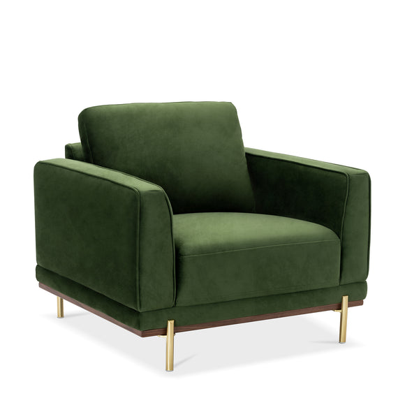 that's living valdivia verde velvet armchair chairs 