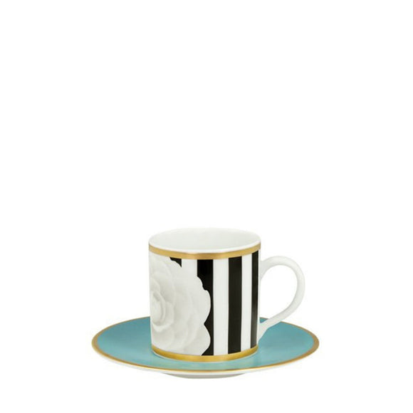 porcel camellia  coffee cup and saucer 9cl tea & coffee 