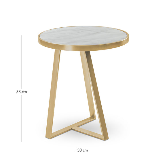 that's living arrastia brass side table end tables 