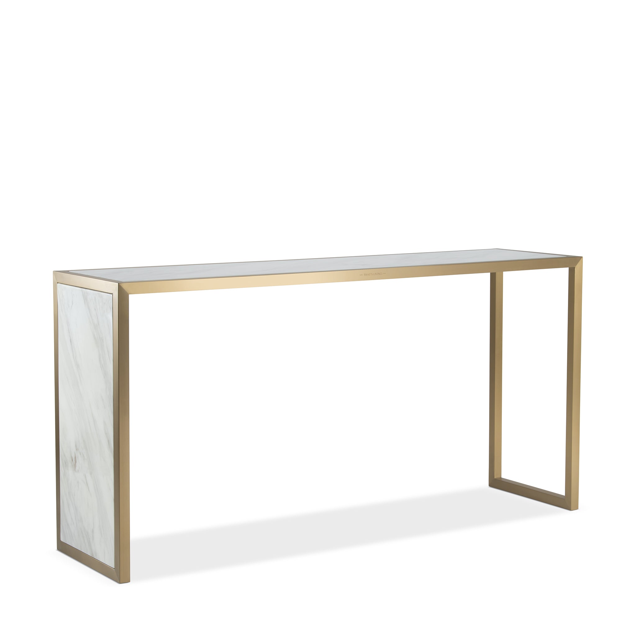 that's living hutton console  brass console tables 