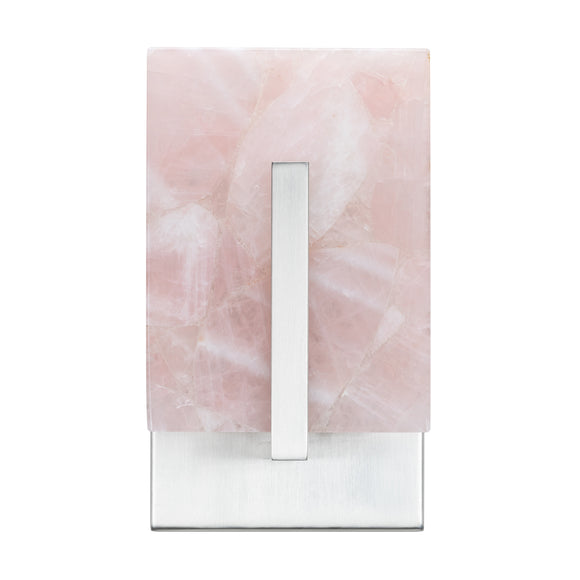 that's living halo sconce in rose quartz (nickel) wall sconce 