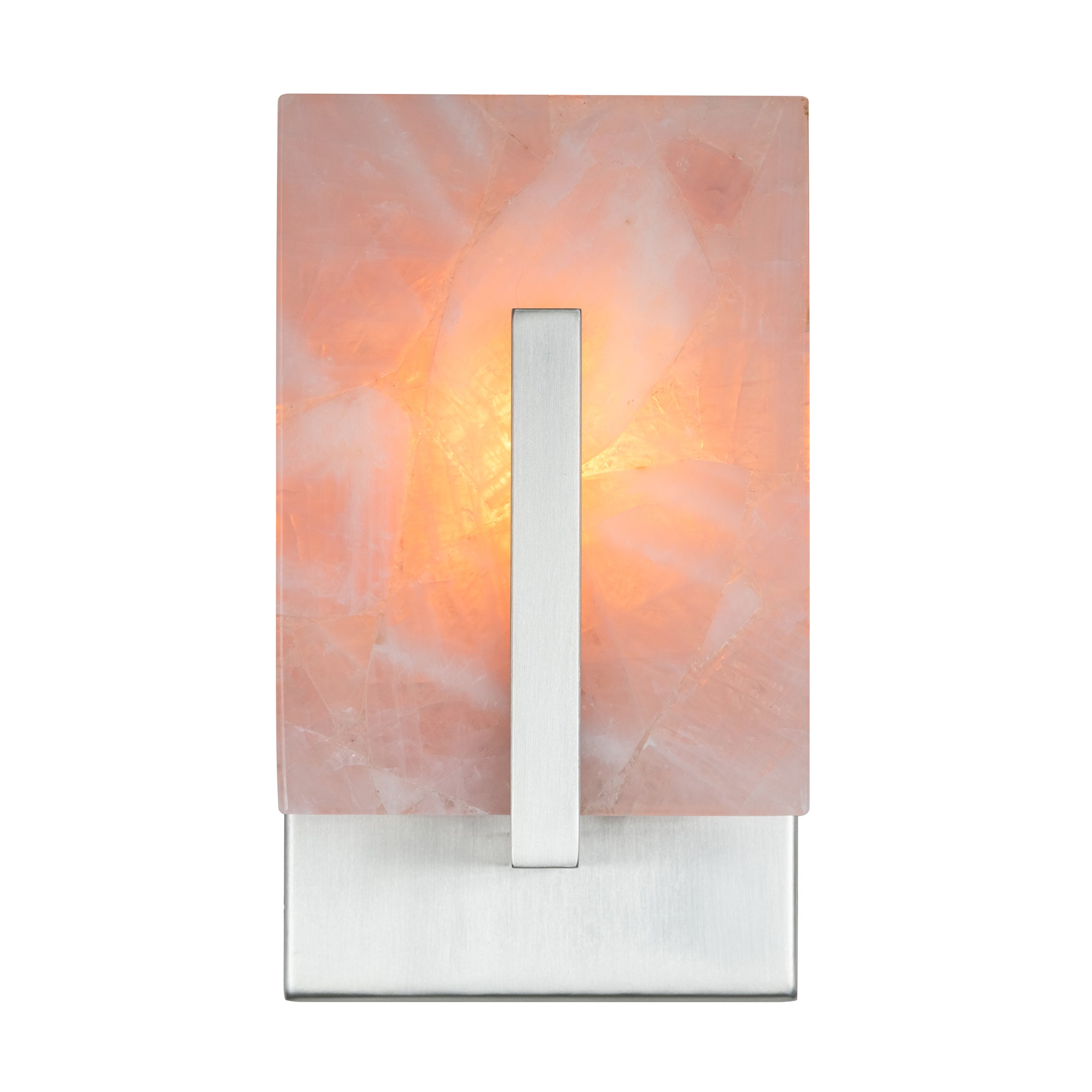 that's living halo sconce in rose quartz (nickel) wall sconce 