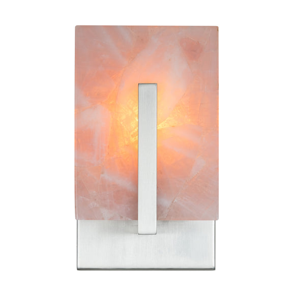 that's living halo sconce in rose quartz (nickel) wall sconce 