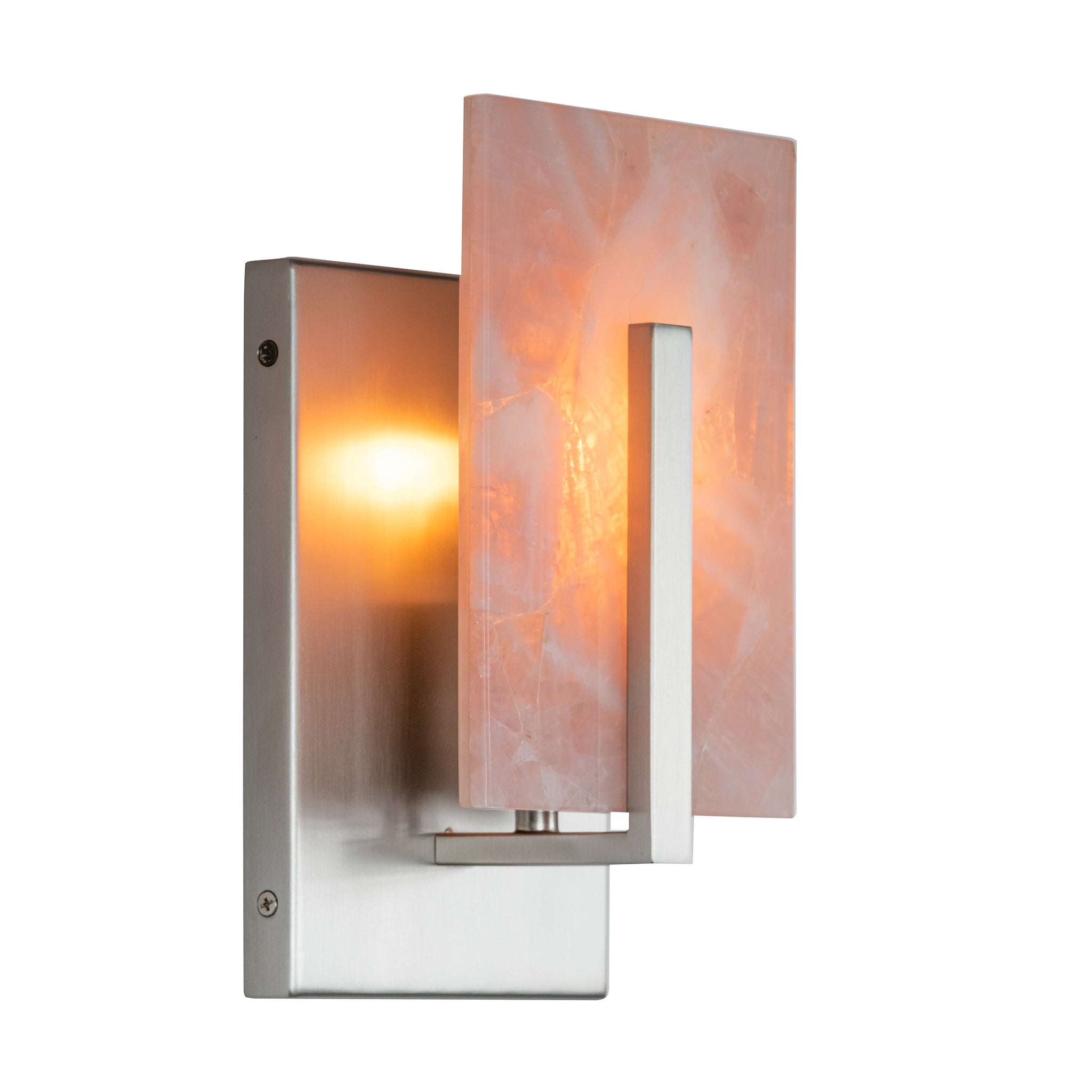 that's living halo sconce in rose quartz (nickel) wall sconce 
