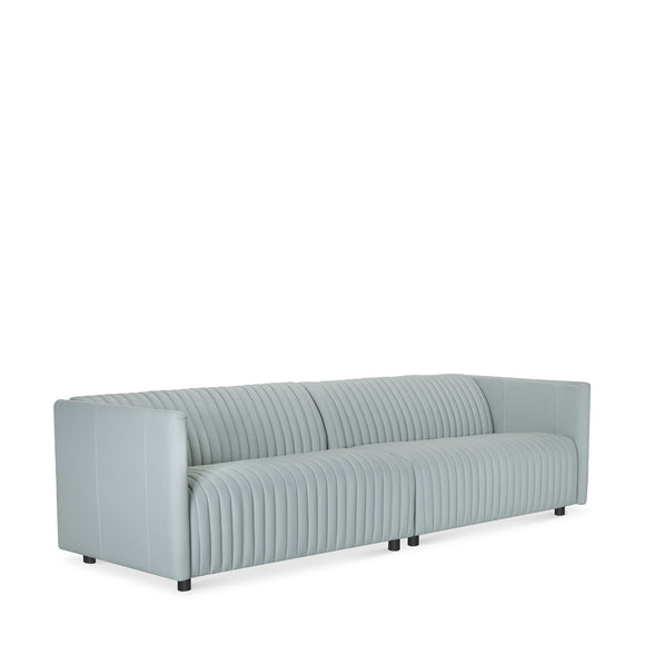 that's living giselle grey leather 4-seater sofa loveseats & sofas 