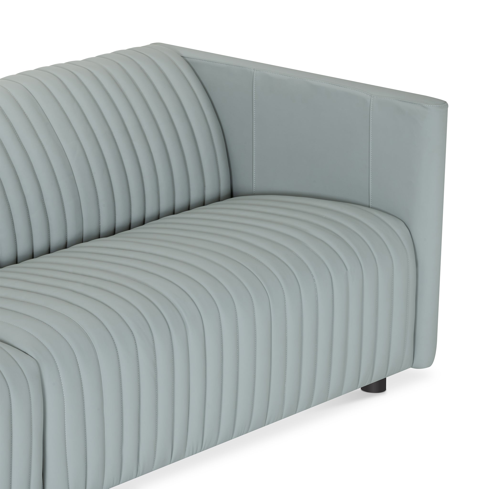 that's living giselle grey leather 4-seater sofa loveseats & sofas 