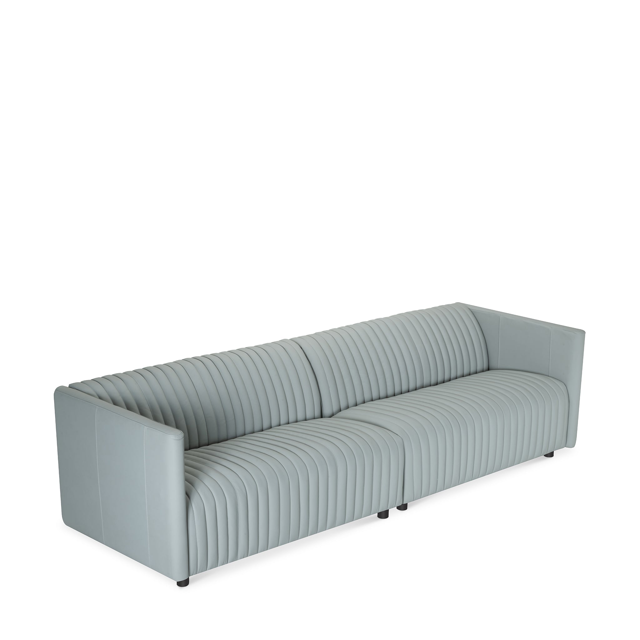 that's living giselle grey leather 4-seater sofa loveseats & sofas 