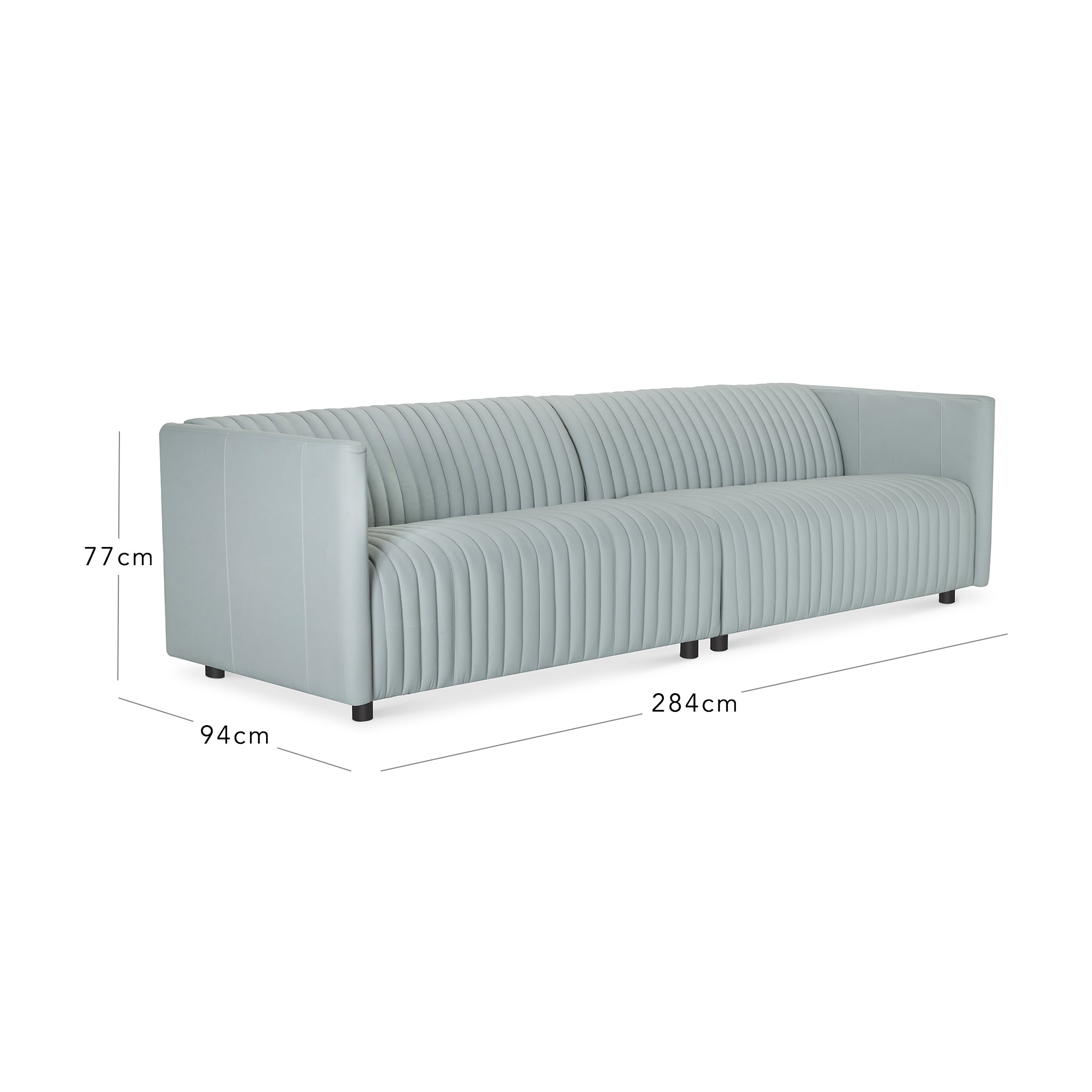 that's living giselle grey leather 4-seater sofa loveseats & sofas 