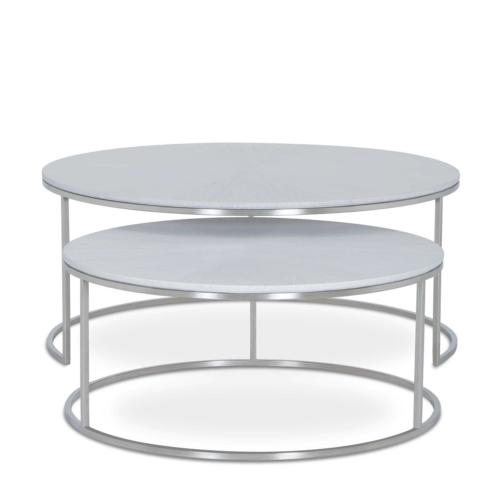 that's living gallo silver nesting table set of 2 coffee tables 