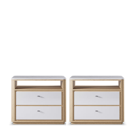 adriana hoyos gem marble top nightstand set sets 