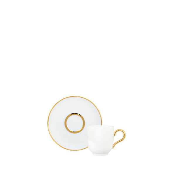 porcel premium gold coffee cup and saucer 11cl tea & coffee 